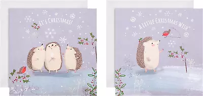 Hallmark Charity Christmas Cards Contemporary Hedgehog Designs Pack Of 16 • £6.95