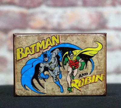 Batman And Robin Retro - Refrigerator / Toolbox Magnet - All-American Man Cave • $3.99