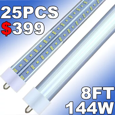 T8 8FT FA8 Single Pin Led Tube Light Bulbs 144W 8 Foot Led Shop Light 6500K • $399