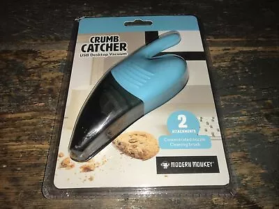 Modern Monkey Crumb Catcher USB Desk Vacuum Blue (MMDV12(BLUE)) - BRAND NEW • $9.99