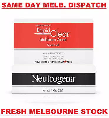 Neutrogena Rapid Clear Stubborn Acne Spot Gel Skin Care 10% Benzoyl Peroxide 28g • $30.75