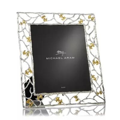 Michael Aram NICKELTONE/GOLDPLATE Butterfly Ginkgo Luxe Frame 8  X 10  • $129.99