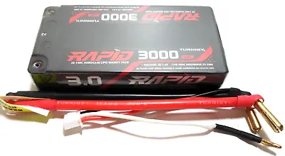 Turnigy Rapid 3000mAh 2s 7.4v 60C - 130C Hardcase Shorty Short Racing LiPo • £26.99