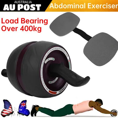 AB Abdominal Roller Wheel Fitness Waist Core Workout Exercise Wheel Home Gym • $14.89