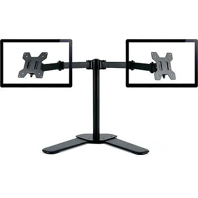 Double Dual Display Computer Monitor Arm Mount Desk Stand 13-32  Screen Led Lcd • £17.95