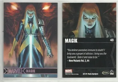 2012 Marvel Greatest Heroes (Rittenhouse) SILVER PARALLEL  Base Card  #48 MAGIK • $3.99