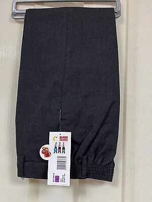 Trutex Boys Grey Slim Fit Trousers Age 8/25 • £6.99