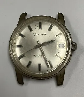 Mens Vintage Automatic Date 17 Stainless Steel Watch • $58.50