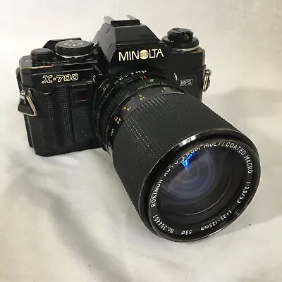 Minolta X-700 MPS 35mm Film SLR Camera With Rokinon 35-135mm F3.9/5.3 Macro Lens • $89.90