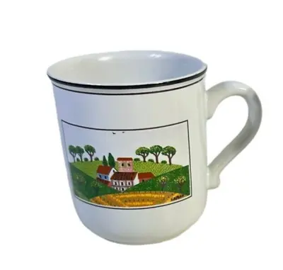 Villeroy & Boch Naif #1 Farmers Rooster Porcelain Coffee Mug 10 Oz Laplau 1990's • $25
