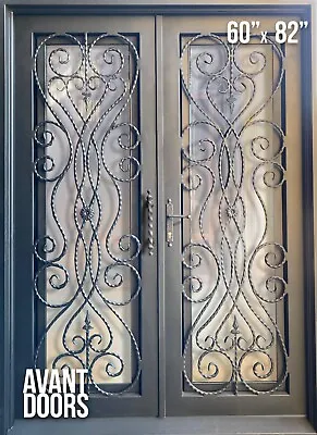 Wrought Iron Double Entry Door 61  X 96  Portuguese • $2950