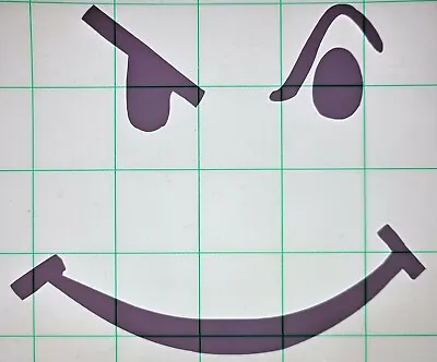 Smiley Smirk Face Die-Cut Vinyl Indoor Outdoor Car Truck Window Decal-24 Colors • $4.99