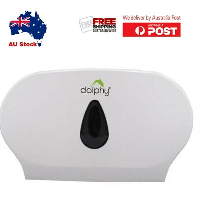 $69 • Buy Dolphy Twin Jumbo Toilet Roll Dispenser - White
