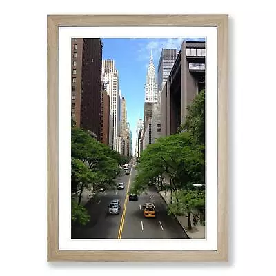 £26.95 • Buy New York City Street Empire State Building Framed Wall Art Print Large Picture