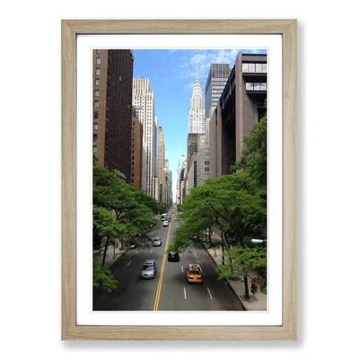 £26.95 • Buy New York City Street Empire State Building Framed Wall Art Print Large Picture