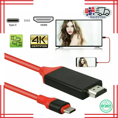 MHL USB Type C To HDMI 1080P HD TV Cable Adapter Android LG Samsung Motorola Red • $8.48