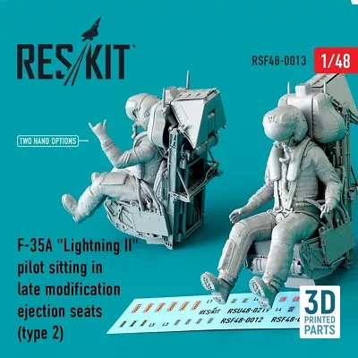 F-35A Pilot Sitting In Late Modification  Seats (type 2) 1/48 ResKit RSF48-0013 • $15.80