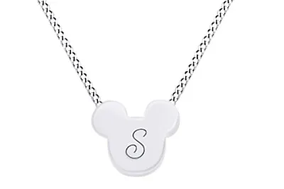 Sterling Silver 925 Initial  S  Mouse Pendant Necklace • $58.36