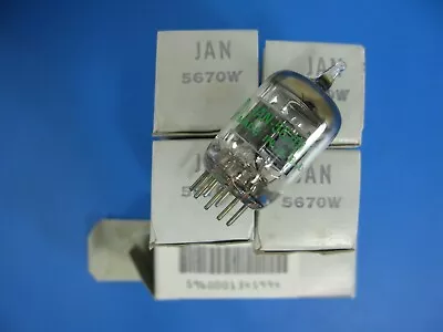 $12 • Buy (1) Electron Tube GE JAN 5670w Twin Triode Vacuum Tubes. NOS
