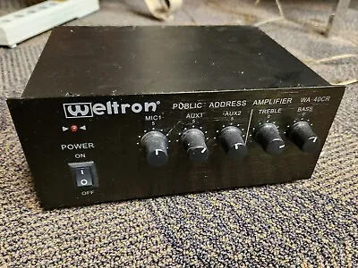 Rare Vintage Weltron WA-40 Public Address PA Mixer Amplifier 3 1/4  Jack EQ Hifi • $125