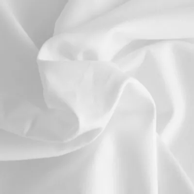 White Organic 100% Cotton GOTS Certified Jersey Soft Stretch Fabric Plain 60   • £11.99