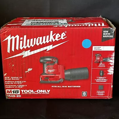 Milwaukee 2649-20 M18 18V 1/4 In. Sheet Orbital Sander (Tool Only) | • $79.99