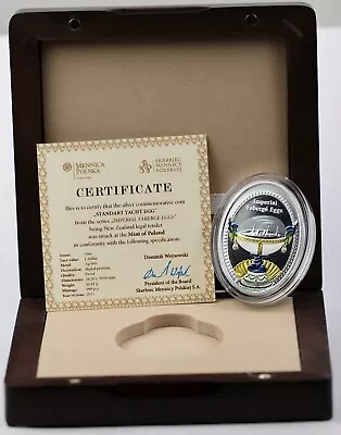 2015 $1 Niue Island Imperial Faberge Egg Standart Yacht Egg  W/COA You Grade • $20