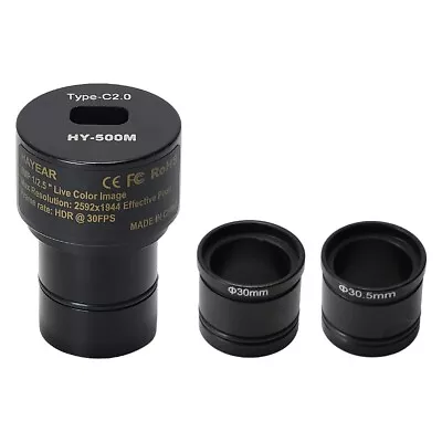 HAYEAR HY-500M 5MP Microscope Camera Digital Electronic Eyepiece USB Camera Os67 • $49.05