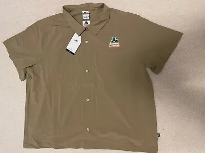 Men's Nike SB X Jarritos Button Up Bowling Shirt Khaki DV9077-247 Size 2XL • $79.99