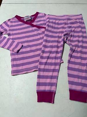 Hanna Andersson 100% Organic Cotton  Long Johns Pajamas Set   90   3t   3 • $15