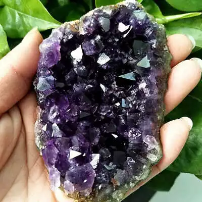 100-150g Large Natural Amethyst Cluster Quartz Crystal Druzy Geode Healing Stone • £10.02