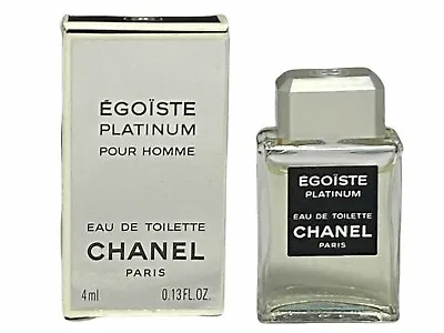 Miniature Egoist Platinum By  Chanel 4ml EDT Dab Men Aftershave • £19.99