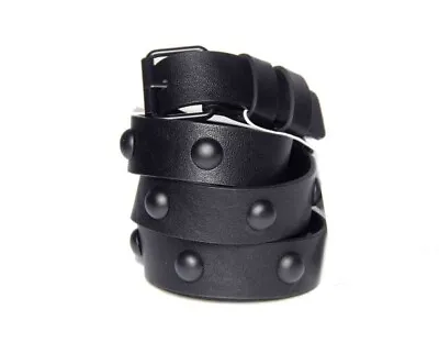 NEW Bershka Black Vegan Belt Polyurethane Men's Size 38 • $19.99