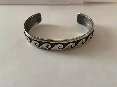 Vintage Hopi Sterling Silver Overlay Cuff Bracelet 20 Grams • $150