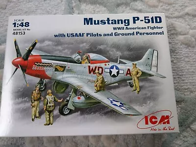 ICM 1/48 P-51D Mustang With USAAF Pilots And Crew. No 48153 • £11