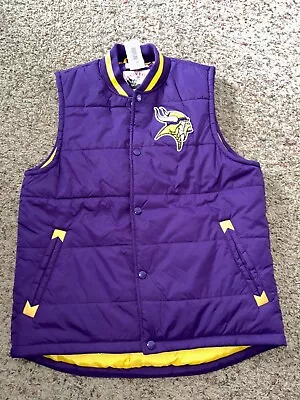 Minnesota Vikings NFL Mitchell And Ness Vest Men's Sz: L Purple - NWT • $56.32