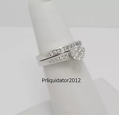 1/2CT Diamond Anniversary Engagement Wedding Ring Bridal Set 10K White Gold Band • $399.99