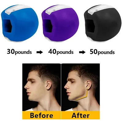 3PCS Jawline Exerciser Ball Face Jawzrsize Trainer Facial Neck Muscle Exerciser • £6.83