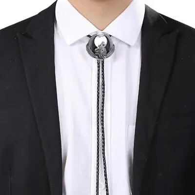 Wolf Howling Western Cowboys Bolo Bola Tie Rodeo Dance Necktie Bootlace Ties • £7.94