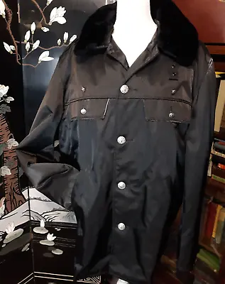 Vtg Police Jacket Coat Golden Fleece Size 46 - 48 Tall XL  Liner Fur Collar • $65