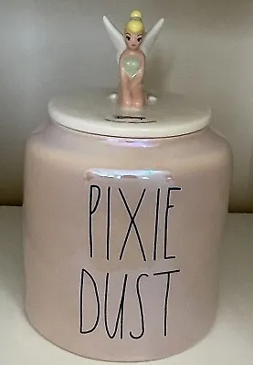 Rae Dunn Disney TINKER BELL Pink Iridescent Canister Cookie Jar #178 PIXIE DUST • $54.99
