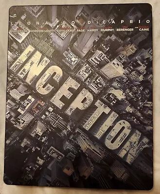 USED INCEPTION Steelbook (Blu-ray) Christopher Nolan Leonardo DiCaprio  • $7.99