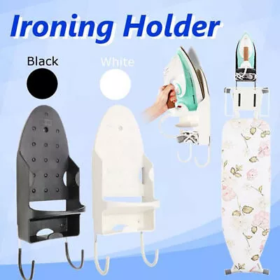 Door Wall Mounted Iron Holder Ironing Board Hanger Storage Rack Organizer Hook • £8.99