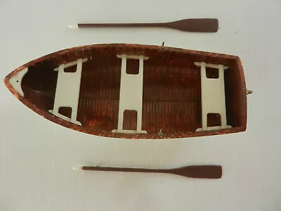 VINTAGE LINDBERG CHRIS CRAFT 1/20th SCALE - MODEL BOAT PARTS - DINGY W/OARS • $30