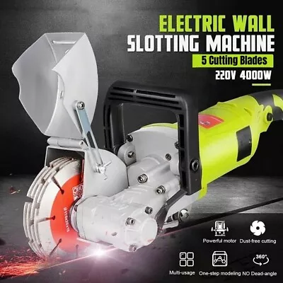 Wall Chaser Concrete Saw Saw Blade Electric Groove Cutting Machine Slotter 125mm • £103.37