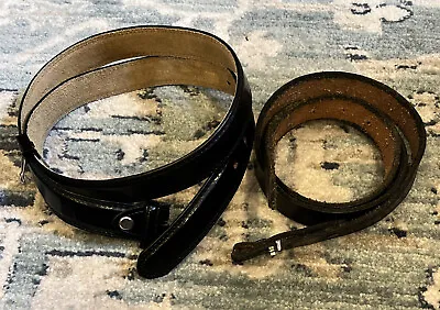 Lot Of 2 Leather Belts Without Buckles Snap Screw Length 44  & 45  Sz 38-40 / L • $9