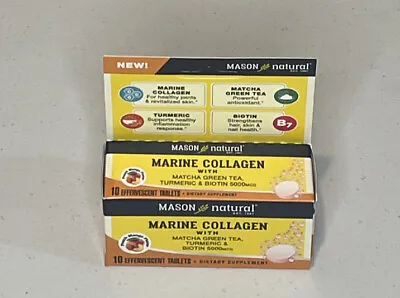 Mason Natural Marine Collagen With Matcha Green Tea Biotin10CT Exp04/2024 • $9.49