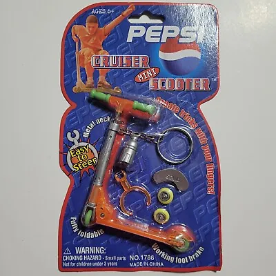 Cruiser Mini Scooter Vintage Pepsi Toy Keychain Fingerboard Sunco Ltd NEW • $9.95