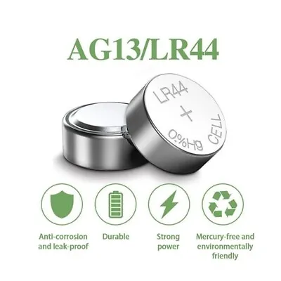 LR44 AG13 357 303 SR44 A76 Battery 1.5V Button Coin Cell Fob Batteries Watch • £1.99