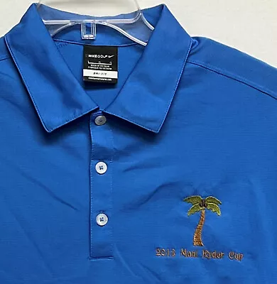 Maui Ryder Cup 2013 ~ Nike Golf Dri-Fit Polo Shirt Men's Large Pacific Blue MINT • $18.74